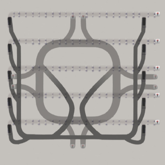 Long roads with simple underground interchanges.