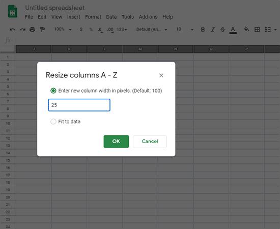 Resize columns first.